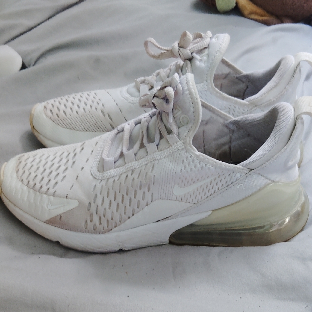Nike Women's White and Tan Sneakers